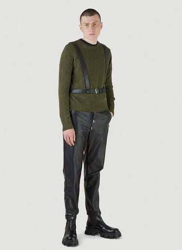 Alexander McQueen Leather Pants Black amq0145002