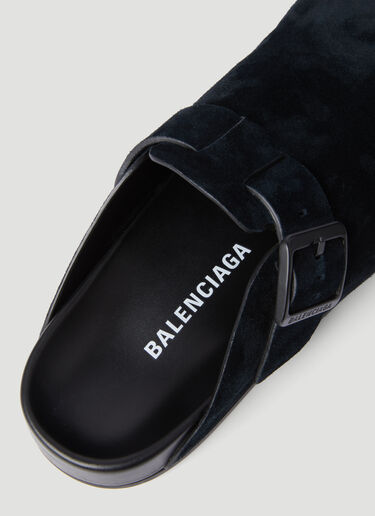 Balenciaga Suede Sunday Mules Black bal0255037