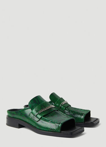 Open Square Toe Mule Martine Rose Open Square Toe Mule Green mtr0152013