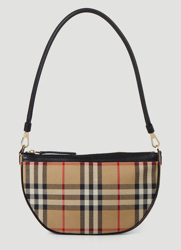 Burberry Olympia Check Shoulder Bag Beige bur0246043