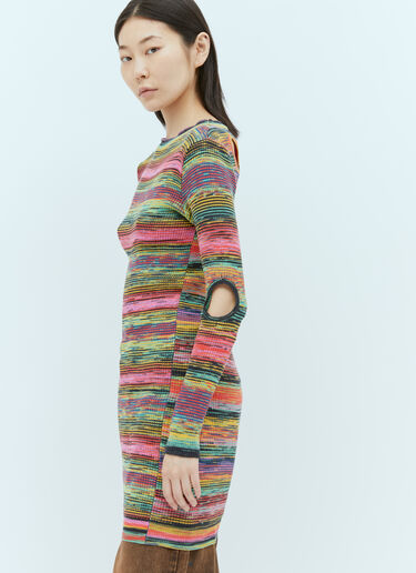 Aries SpaceDye Problemo Holey Knit Mini Dress Multicolour ari0254002