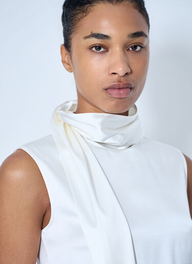 LN-CC® - Bottega Veneta: Sleeveless High-Neck Top - White Bottega Veneta Sleeveless High-Neck Top White bov0264064