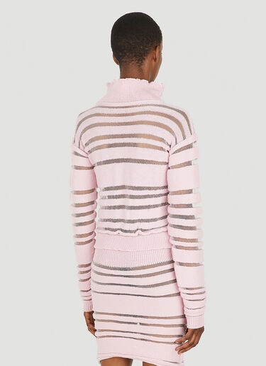 LOUISE LYNGH BJERREGAARD Sheer Panel Sweater Pink llb0248001