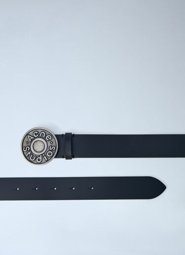 Logo Buckle Leather Belt Acne Studios Logo Buckle Leather Belt Black acn0164021