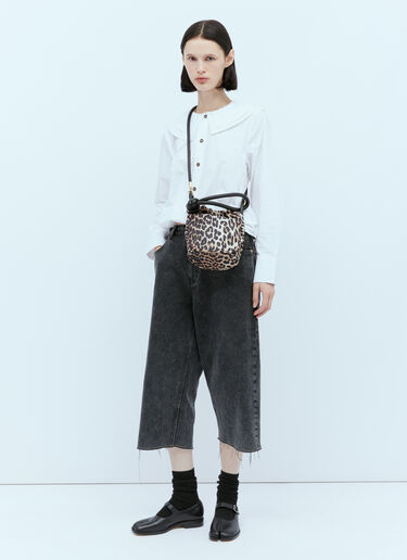 GANNI Knot Small Bucket Bag Beige gan0254022