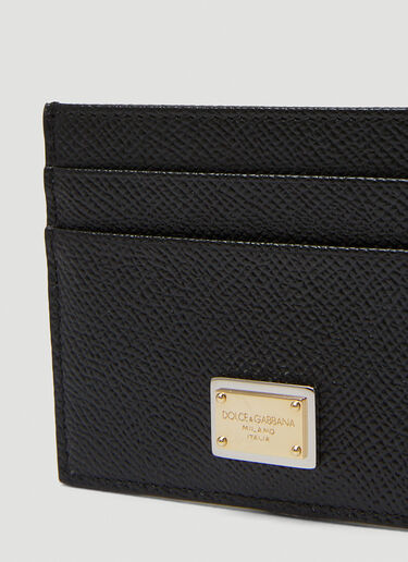 Dolce & Gabbana 로고 플라크 카드 홀더 블랙 dol0249085