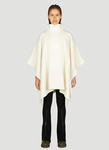Moncler Wool Cape Jacket White mon0253030