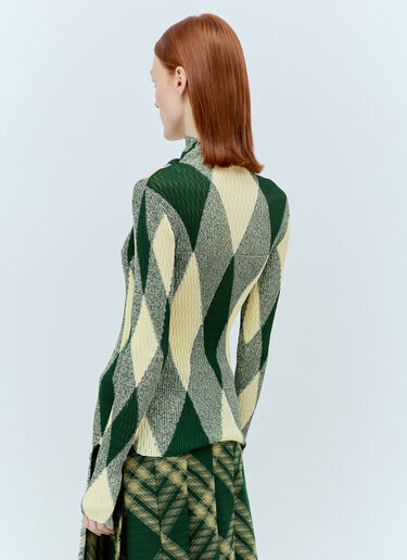 Burberry Argyle High-Neck Sweater Green bur0255026