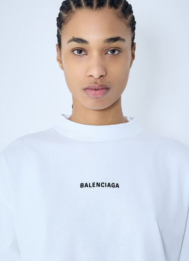 Balenciaga 徽标图案短款 T 恤 黑色 bal0259065