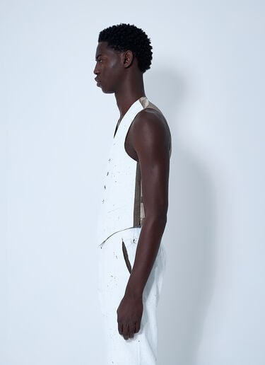 MM6 Maison Margiela Half Painted Vest White mmm0160003