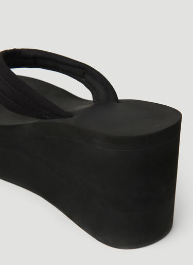 Logo Print Wedge Sandals Coperni Logo Print Wedge Sandals Black cpn0251013