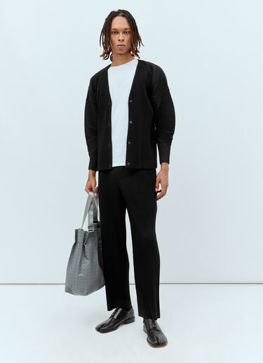 Homme Plissé Issey Miyake 월별 색상: 3월 플리츠 가디건 블랙 hmp0156015