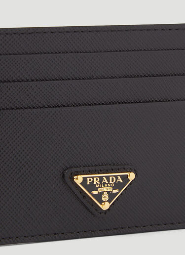 Prada Saffiano Leather Card Holder Black pra0245068