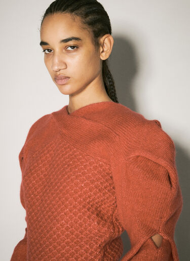 Kiko Kostadinov Dendra 绞花毛衣  红色 kko0258011