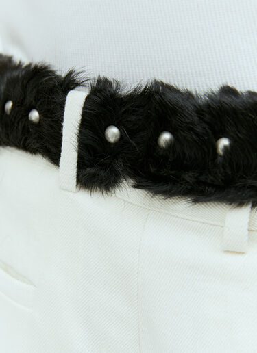 Dries Van Noten Pony Hair Belt Black dvn0154044