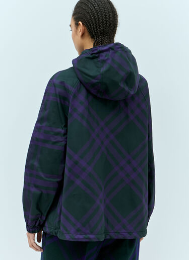 Burberry 格纹尼龙斜纹风衣夹克  绿色 bur0254025