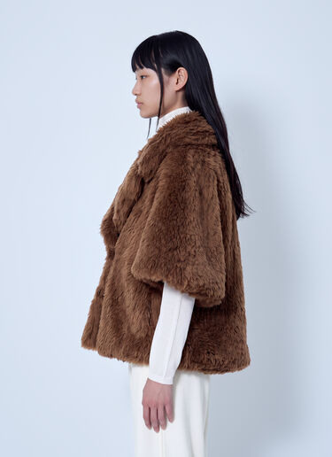 LN-CC® - Max Mara: Short Boxy Cape - Brown Max Mara Short Boxy Cape Brown max0266087