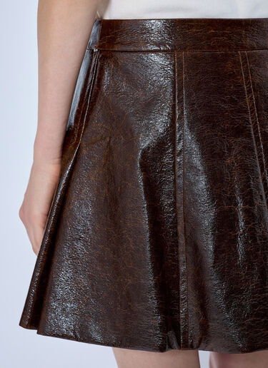Sportmax Pleated Mini Skirt Brown spx0265018