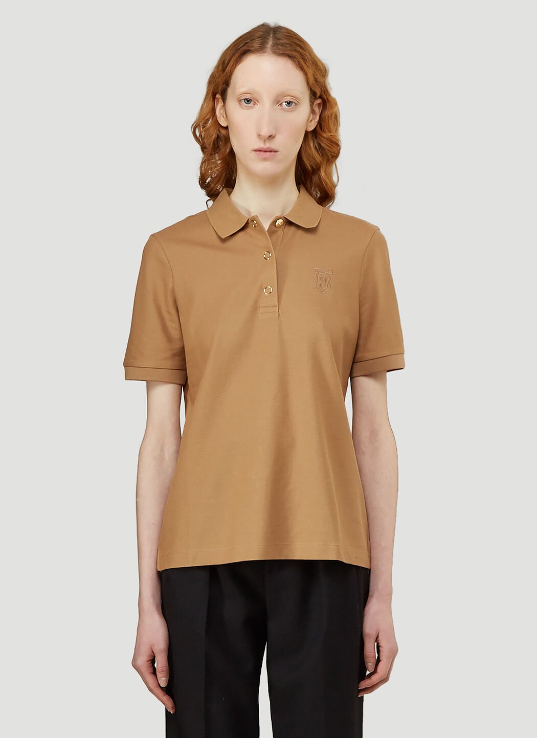 Burberry Women s Malleco Polo Shirt in Brown LN CC