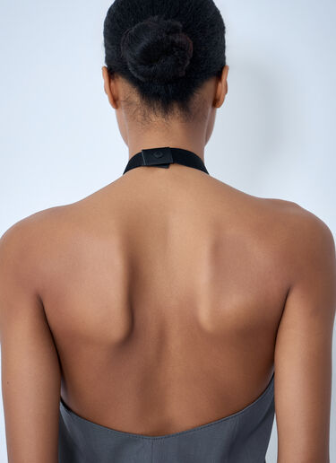 Max Mara Double-Breasted Halter Neck Top Grey max0264302