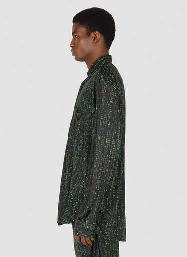 VETEMENTS Green Code Jersey Shirt Green vet0147002