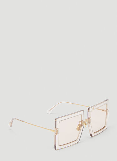 Jacquemus Les Lunettes Carrés Sunglasses Beige jac0242082