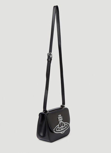 Vivienne Westwood Linda 星环铭牌单肩包 黑色 vvw0251039