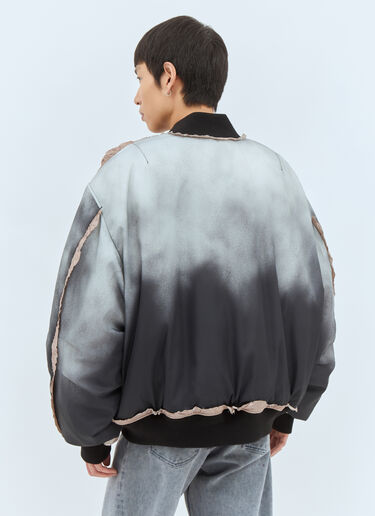 Acne Studios Frayed Trims Bomber Jacket Grey acn0158005