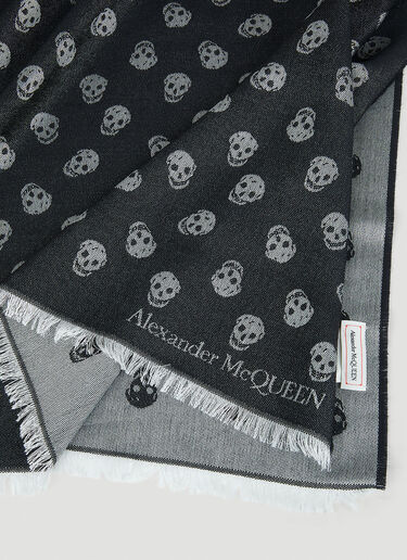 Alexander McQueen All Over Skull Scarf Black amq0149058