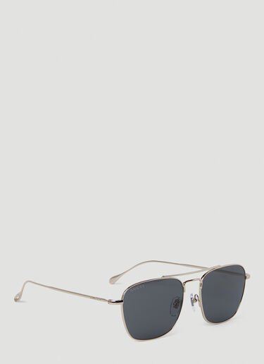 Gucci Light Banana Aviator Sunglasses Silver guc0150309