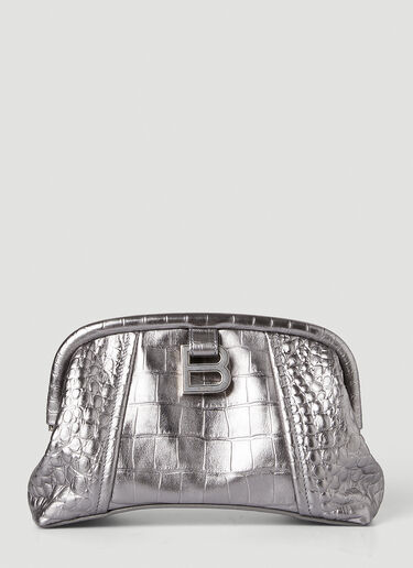 Balenciaga Frame XS Clutch Bag Silver bal0247048