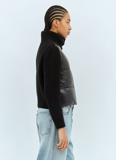 Moncler Zip-Up Padded Cardigan Black mon0259035
