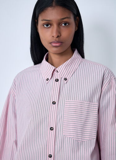GANNI Stripe Shirt Pink gan0263010