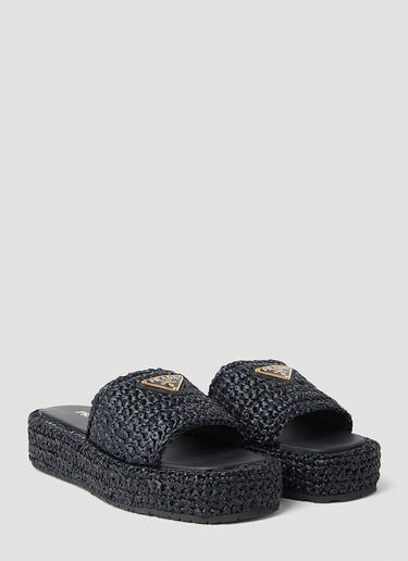Prada 브레이디드 플랫폼 슈즈 블랙 pra0252059