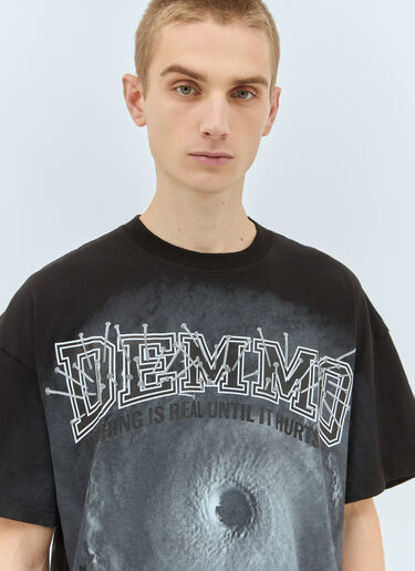 DEMMO Hurricane Print T-Shirt Black dem0159005