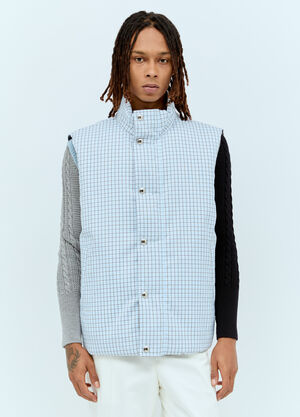 Thom Browne Four-Bar Reversible Vest Grey thb0159002