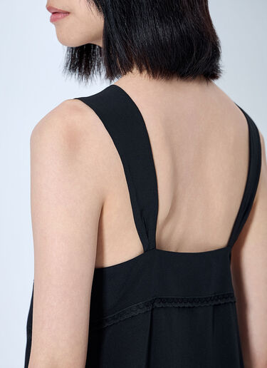 LN-CC® - Chloé: Lace-Trim Silk Crêpe Camisole - Black Chloé Lace-Trim Silk Crêpe Camisole Black chl0264006