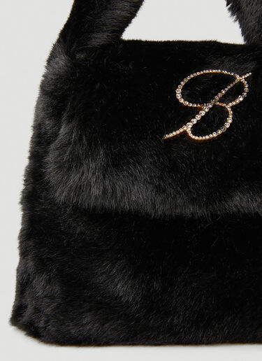 Crystal B Faux Fur Handbag Blumarine Crystal B Faux Fur Handbag Black blm0252014