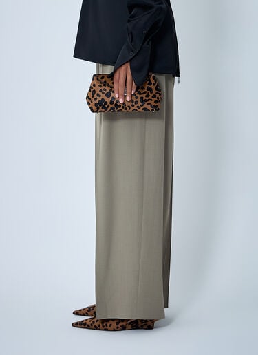 TOTEME Mini T-Lock Clutch Bag Brown tot0262010