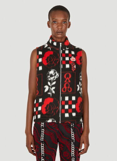 Graphic Print Gilet Jacket Chopova Lowena Graphic Print Gilet Jacket Black cho0251005