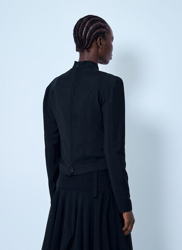 LN-CC® - LIMI Feu: Gusseted Stand Collar Blouson - Black LIMI Feu Gusseted Stand Collar Blouson Black lmf0263003