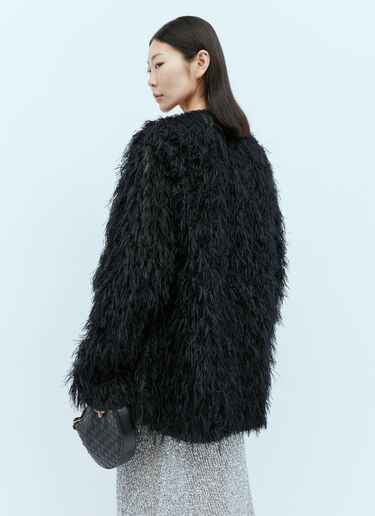 Silk-Blend Hairy Jacket Dries Van Noten Silk-Blend Hairy Jacket Black dvn0254006