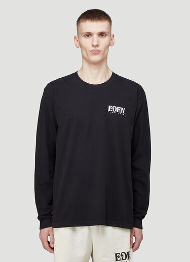 Logo Recycled Long-Sleeved T-Shirt Eden Power Corp Logo Recycled Long-Sleeved T-Shirt Black edn0144006