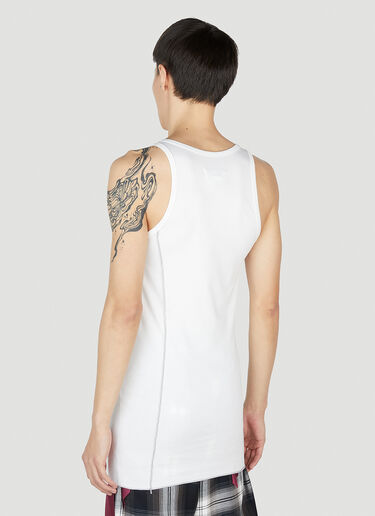 LN-CC® - Sulvam: Long Tank Top - White Sulvam Long Tank Top White sul0152008