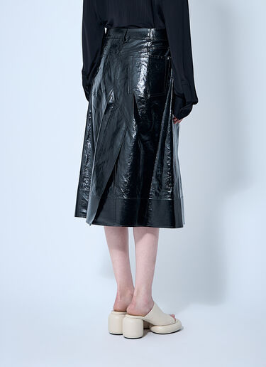 Jil Sander 高亮铅笔半裙  黑色 jil0259008