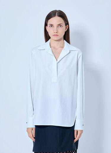Max Mara Poplin Collar Shirt White max0265018