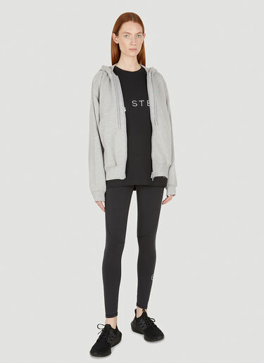 adidas by Stella McCartney Zip Front Hooded Sweatshirt Grey asm0247009