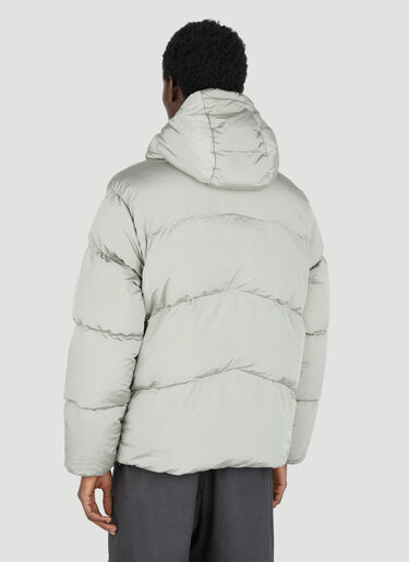 Stone Island 후드 다운 재킷 크림 sto0154021