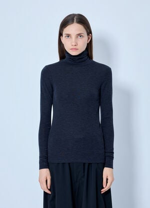 RÓHE Fine Merino Turtleneck Dark Grey roe0265010