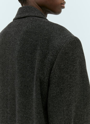 Lemaire Maxi Double Breasted Coat Black lem0154001